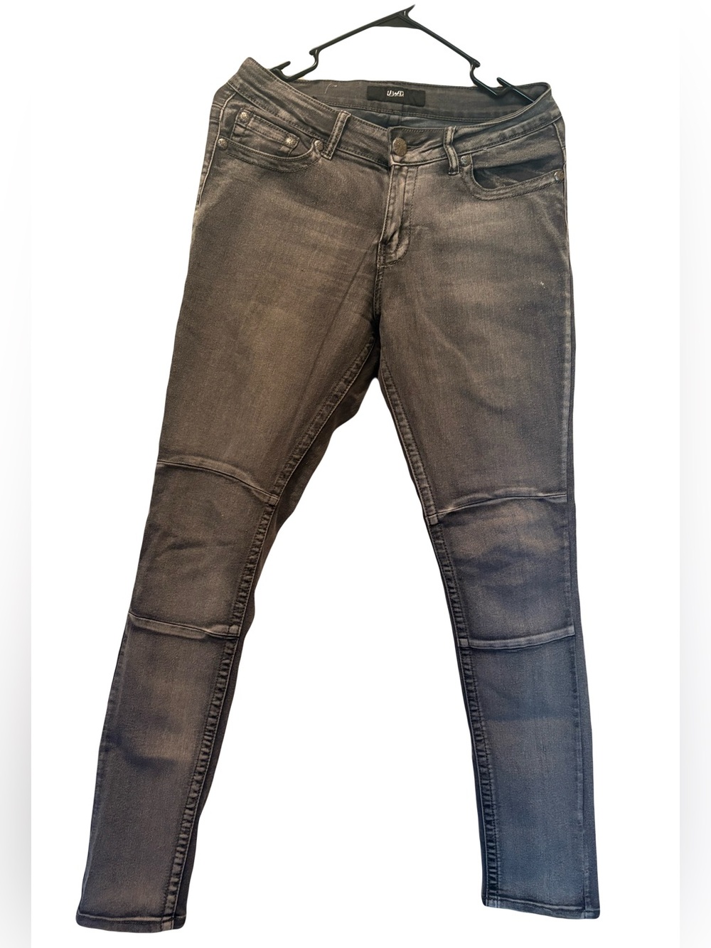 Women’s Grey/Black vintage Skinny Moto Jeans